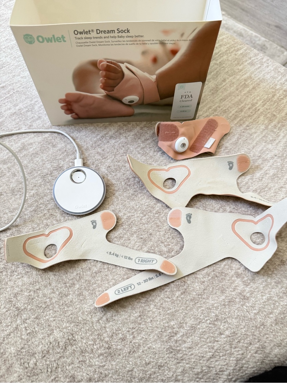 Owlet Dream Sock FDA Cleared Baby Monitor – Complete Set w/ Box